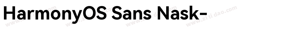 HarmonyOS Sans Nask字体转换
